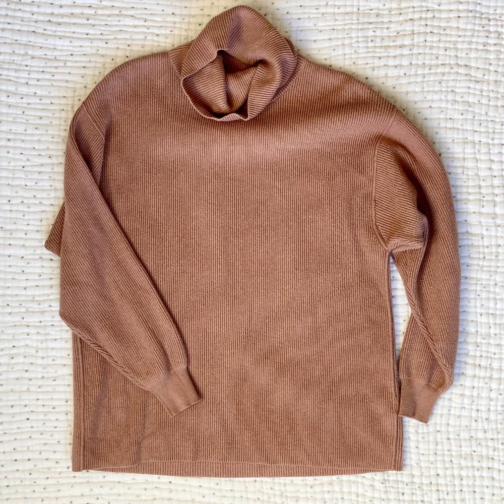 Free People Mauve Softly Structured Sweater Tunic